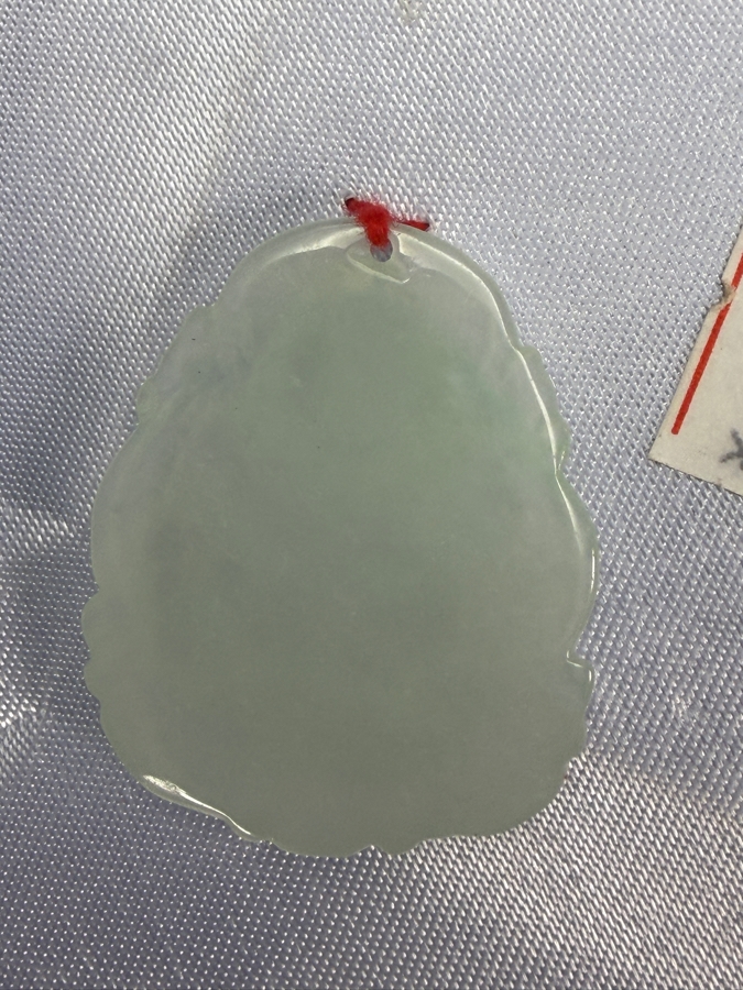 Chinese Jadeite Carved Seated Laughing Buddha Blessing Pendant [Photo 4]
