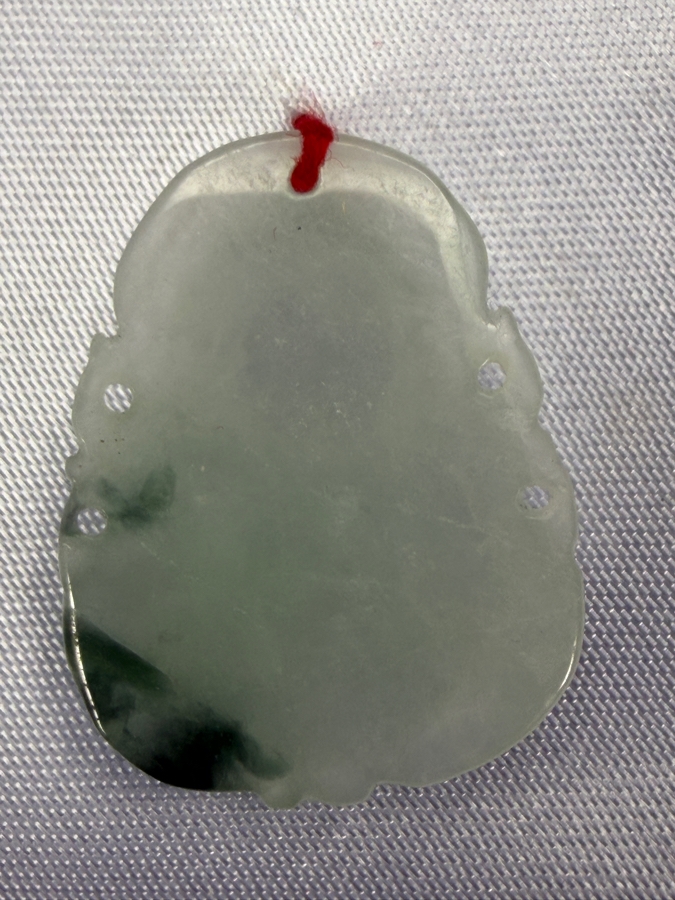 Chinese Jadeite Carved Laughing Buddha Pendant [Photo 3]