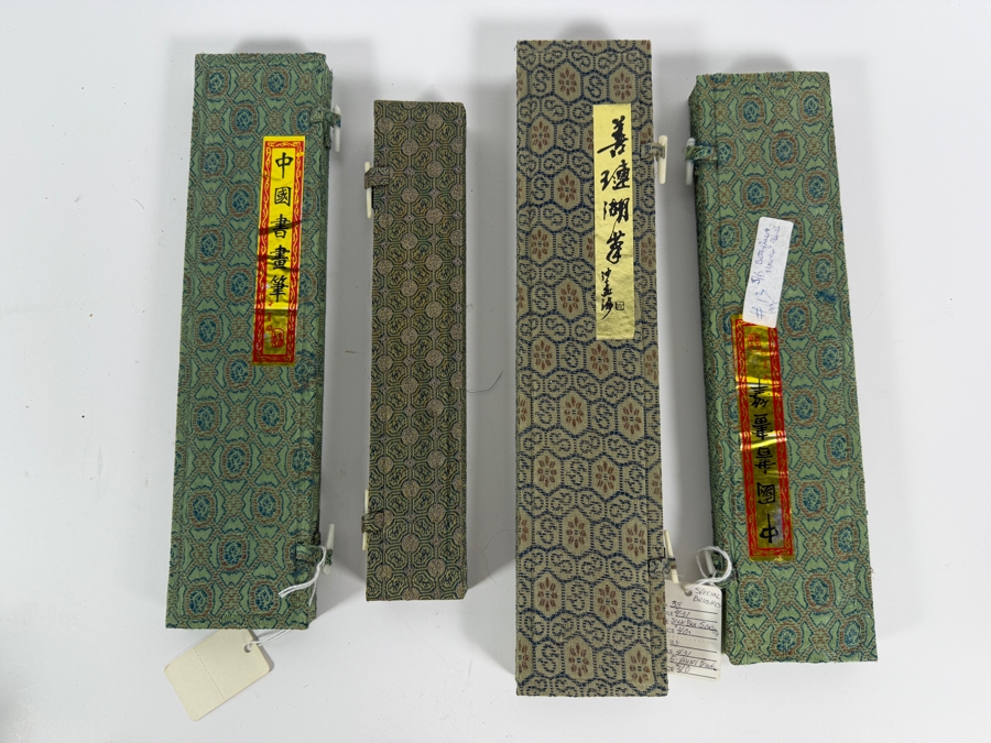 Collection of (4) Boxed Chinese Calligraphy Brush Sets [Photo 14]