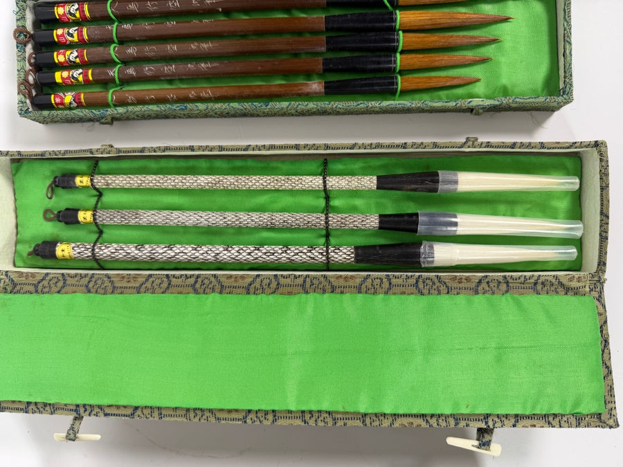 Collection of (4) Boxed Chinese Calligraphy Brush Sets [Photo 2]