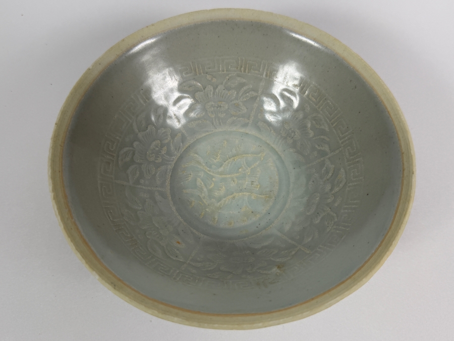 Boxed Chinese Celadon-Glazed Porcelain Bowl 6W X 2H [Photo 4]