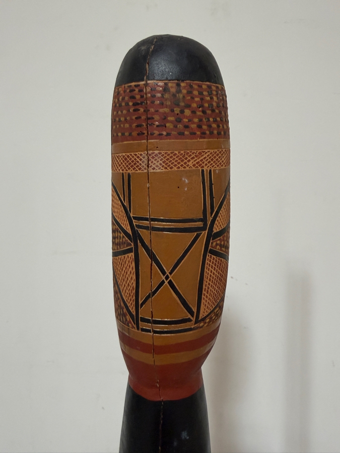 Authentic Vintage Australian Aboriginal Hand-carved and Painted Wooden Totem Sculpture 49'H [Photo 10]