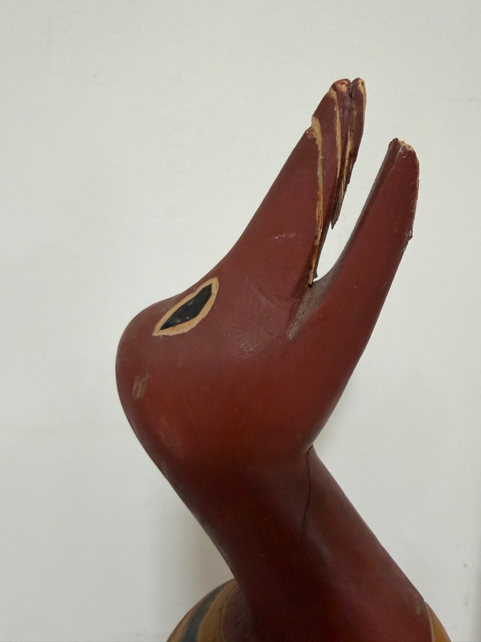 Authentic Vintage Australian Aboriginal Hand-carved and Painted Soft Wood Sculpture from Northeast Arnhem Land, Australia 46.5'H [Photo 8]