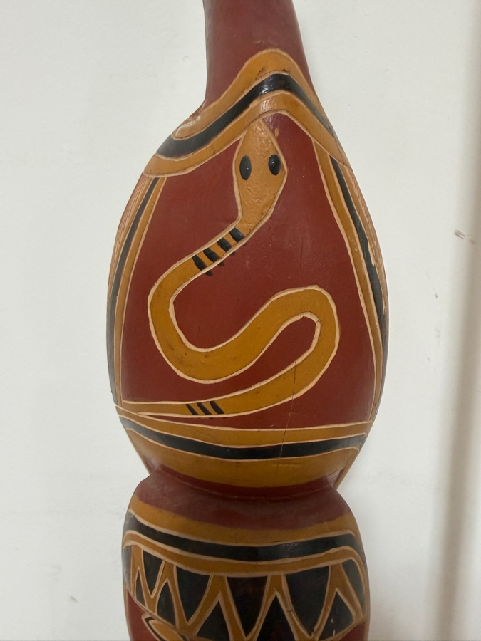 Authentic Vintage Australian Aboriginal Hand-carved and Painted Soft Wood Sculpture from Northeast Arnhem Land, Australia 46.5'H [Photo 7]