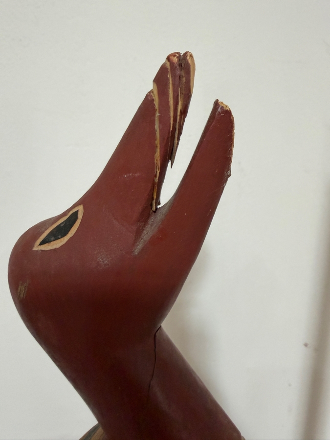 Authentic Vintage Australian Aboriginal Hand-carved and Painted Soft Wood Sculpture from Northeast Arnhem Land, Australia 46.5'H [Photo 9]