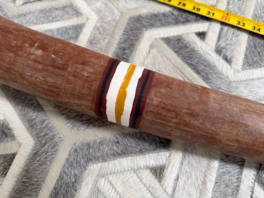 Australian Aboriginal Eucalyptus Wood Hand Painted Didgeridoo Wind Instrument 46'L [Photo 3]
