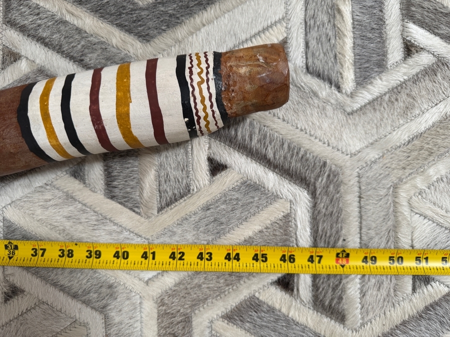 Australian Aboriginal Eucalyptus Wood Hand Painted Didgeridoo Wind Instrument 46'L [Photo 7]