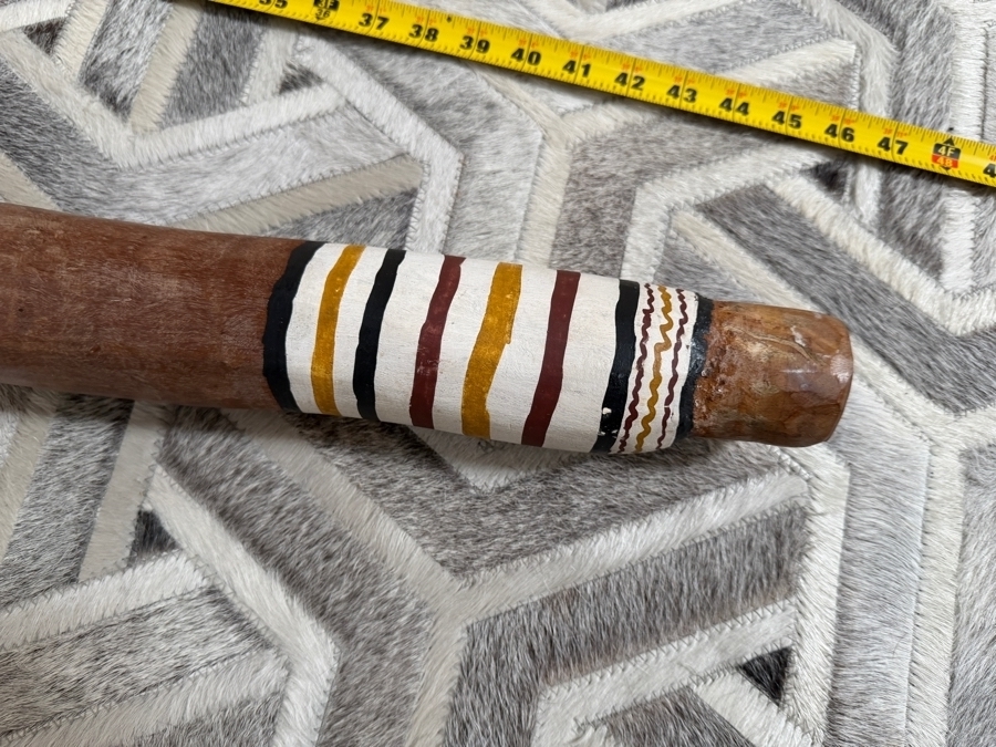 Australian Aboriginal Eucalyptus Wood Hand Painted Didgeridoo Wind Instrument 46'L [Photo 2]