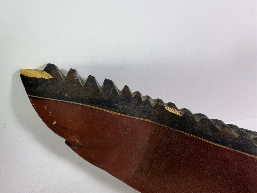 Vintage Australian Aboriginal Crocodile Ancestor Carved Softwood Sculpture 41'L [Photo 4]