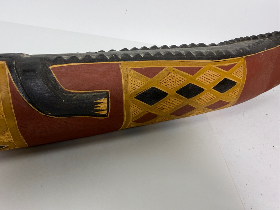 Vintage Australian Aboriginal Crocodile Ancestor Carved Softwood Sculpture 41'L [Photo 6]