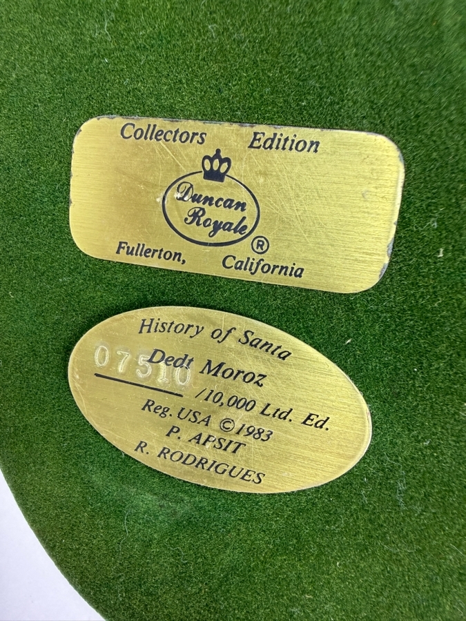 Duncan Royale Dedt Moroz History Of Santa 1983 Limited Edition Figurine Number 07510 Of 10,000 11.5'H [Photo 7]