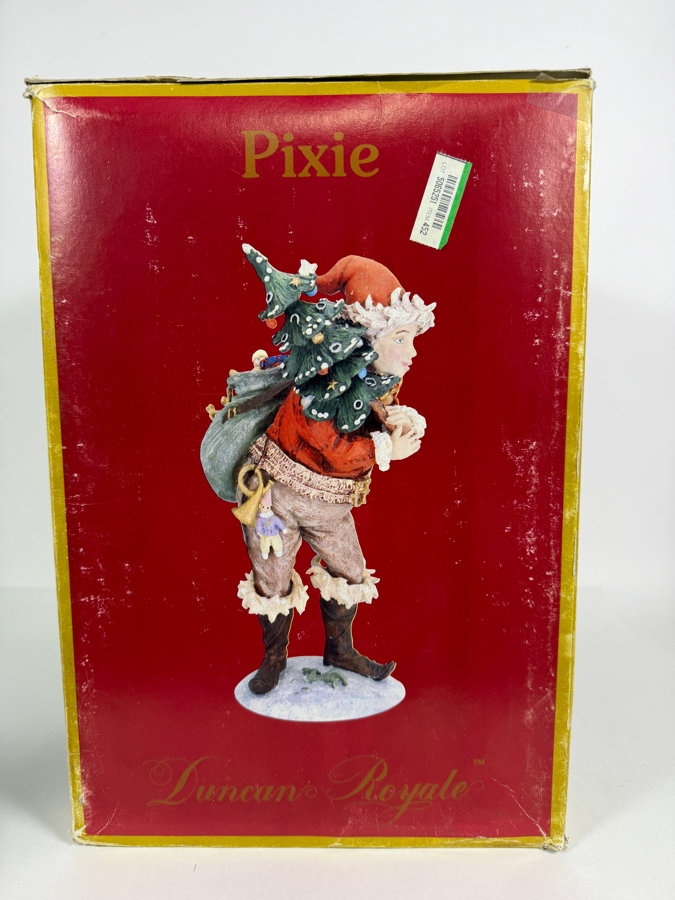 Duncan Royale Pixie History Of Santa II 1985 Limited Edition Figurine Number 01025 Of 10,000 With Box 10'H [Photo 10]