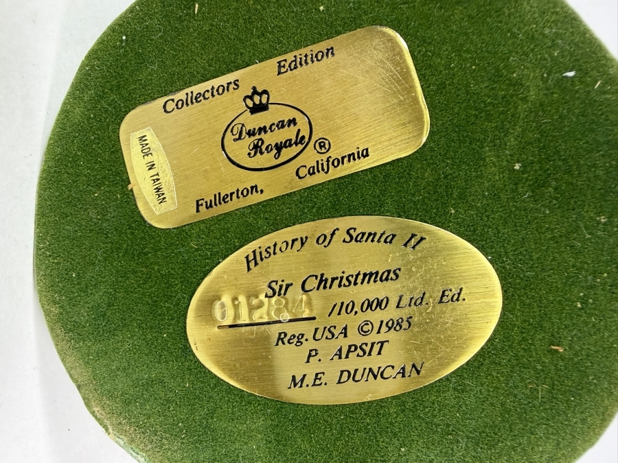 Duncan Royale Sir Christmas History Of Santa II 1985 Limited Edition Figurine Number 1284 Of 10,000 11'H [Photo 4]