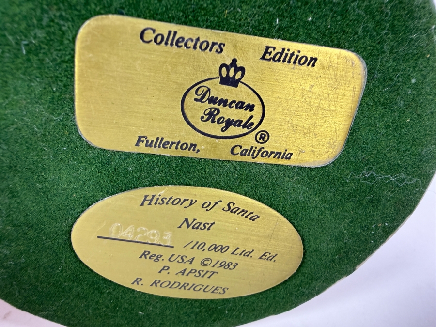 Duncan Royale Nast History Of Santa 1983 Limited Edition Figurine Number 4293 Of 10,000 With Box 9'H [Photo 5]