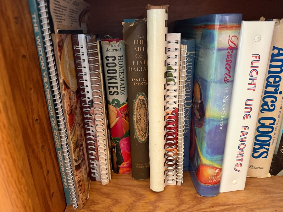 Large Collection Of Vintage Mid Century Hardcover And Spiral Bound Cookbooks Featuring Regional Local And International Recipes 50+ Volumes - See Photos [Photo 8]