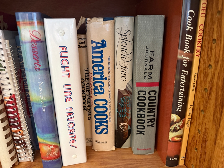 Large Collection Of Vintage Mid Century Hardcover And Spiral Bound Cookbooks Featuring Regional Local And International Recipes 50+ Volumes - See Photos [Photo 9]