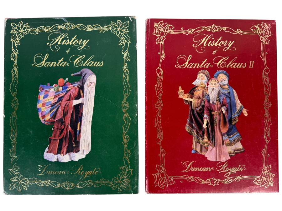 Pair of Hardcover Books: History of Santa Claus by Duncan Royale I and II