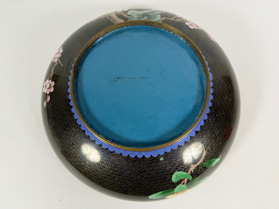 Large Vintage Chinese Cloisonne Bowl 11.5W X 4H [Photo 6]