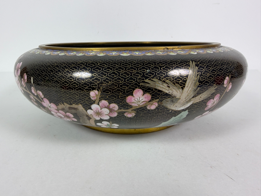 Large Vintage Chinese Cloisonne Bowl 11.5W X 4H [Photo 5]