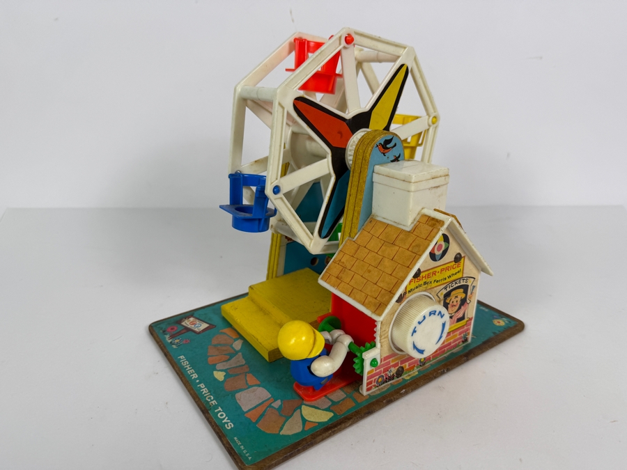 Vintage 1966 Fisher-Price Little People Music Box Ferris Wheel #969 8'H [Photo 4]