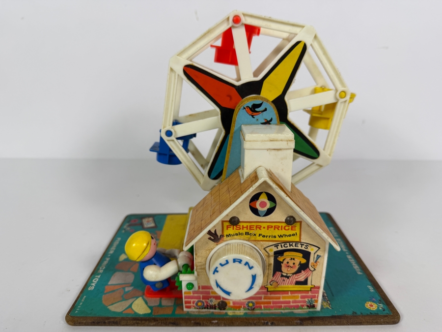Vintage 1966 Fisher-Price Little People Music Box Ferris Wheel #969 8'H [Photo 2]