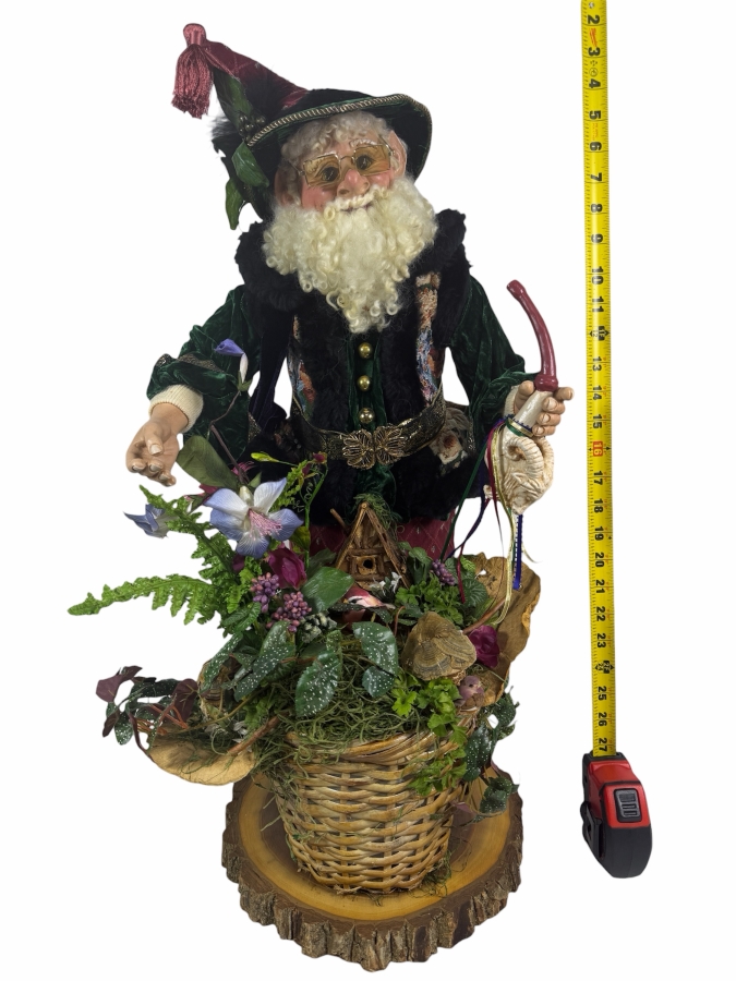 Vintage 1994 Signed Lynn West Amaranth Productions Limited Edition Irish Leprechaun Music Box Statue 30'H