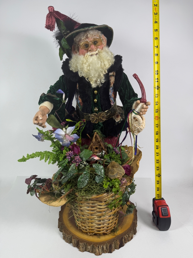 Vintage 1994 Signed Lynn West Amaranth Productions Limited Edition Irish Leprechaun Music Box Statue 30'H [Photo 2]