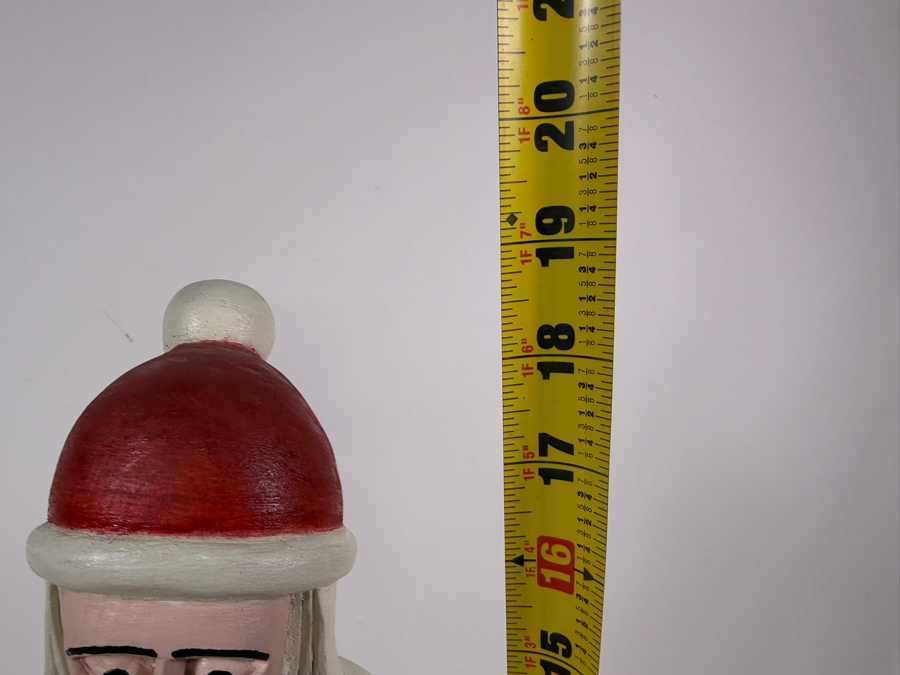 Hand-painted Wooden Folk Art Santa Claus Figurine by Zenon Miczolek from Paszyn, Poland 19'H [Photo 6]