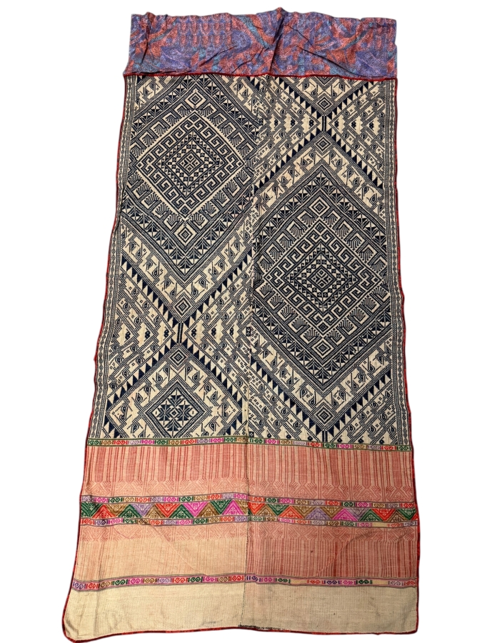 Vintage Handwoven Laotian Textile 36 X 74