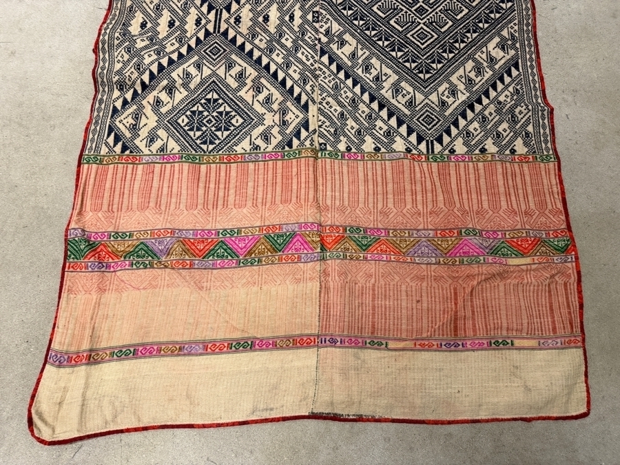 Vintage Handwoven Laotian Textile 36 X 74 [Photo 2]