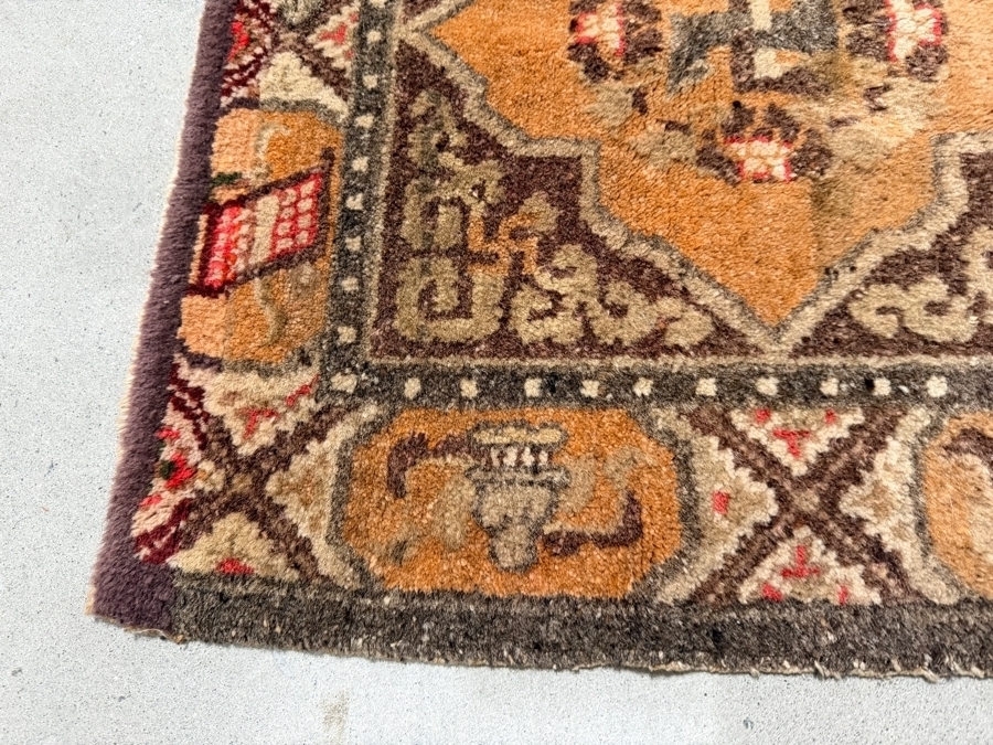 Antique Tibetan Handwoven Seat Mat Rug 26 X 26 [Photo 7]
