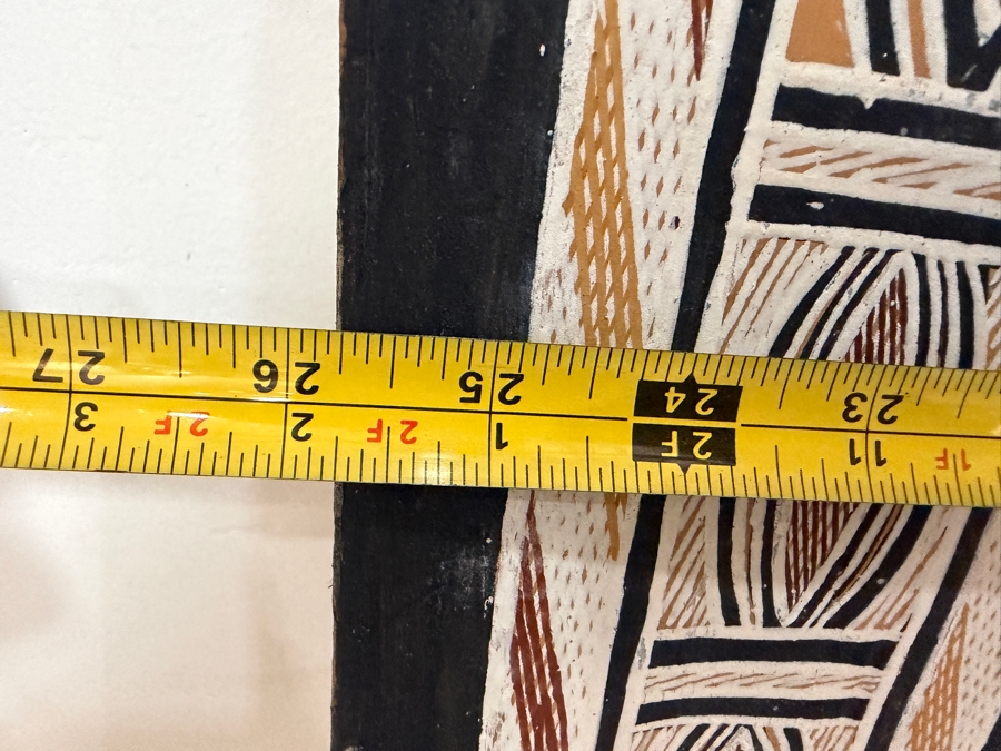Large Vintage Australian Aboriginal Eucalyptus Bark Painting from Eastern Arnhem Land 26' X 50' with Provenance on Back [Photo 20]