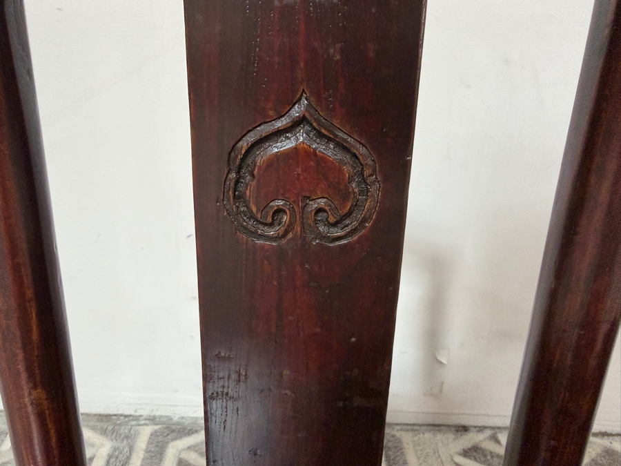 UPDATED - Pair of Antique Chinese Wedding Chairs Meant for New Couple To Honor Their Elderly Parents by Serving them Hot Tea as a Ritual of Respect 13W X 11D X 24H [Photo 20]