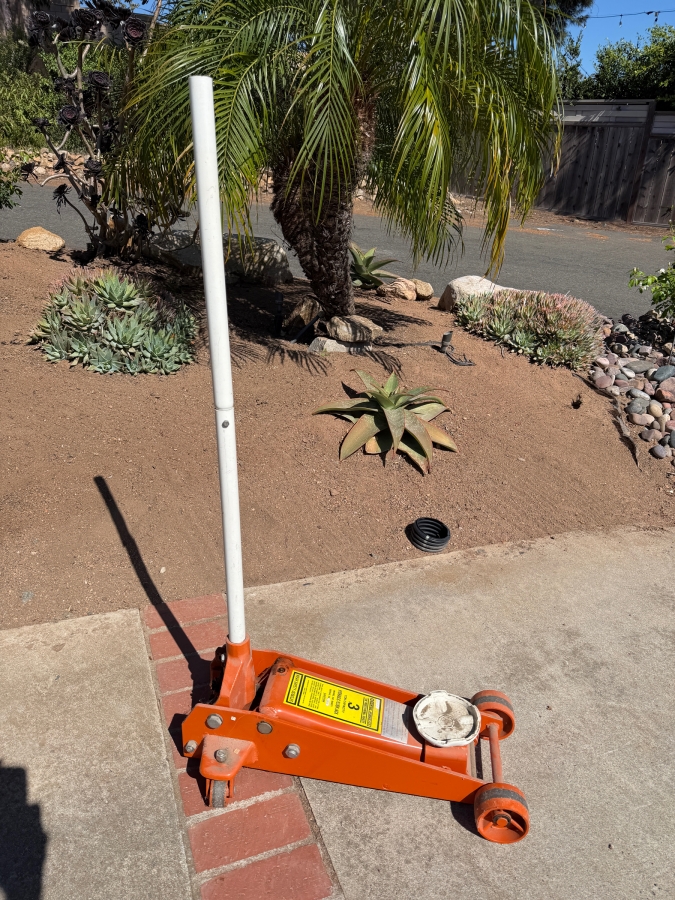 Daytona Three Ton Heavy Duty Low Profile Steel Floor Jack Featuring Rapid Pump Dual Piston Design And Long Handle