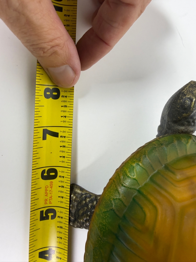 Pair Of Turtle Accent Nightlight Lamps Featuring Textured Frosted Glass Shell Shades 8'W X 4'H [Photo 7]