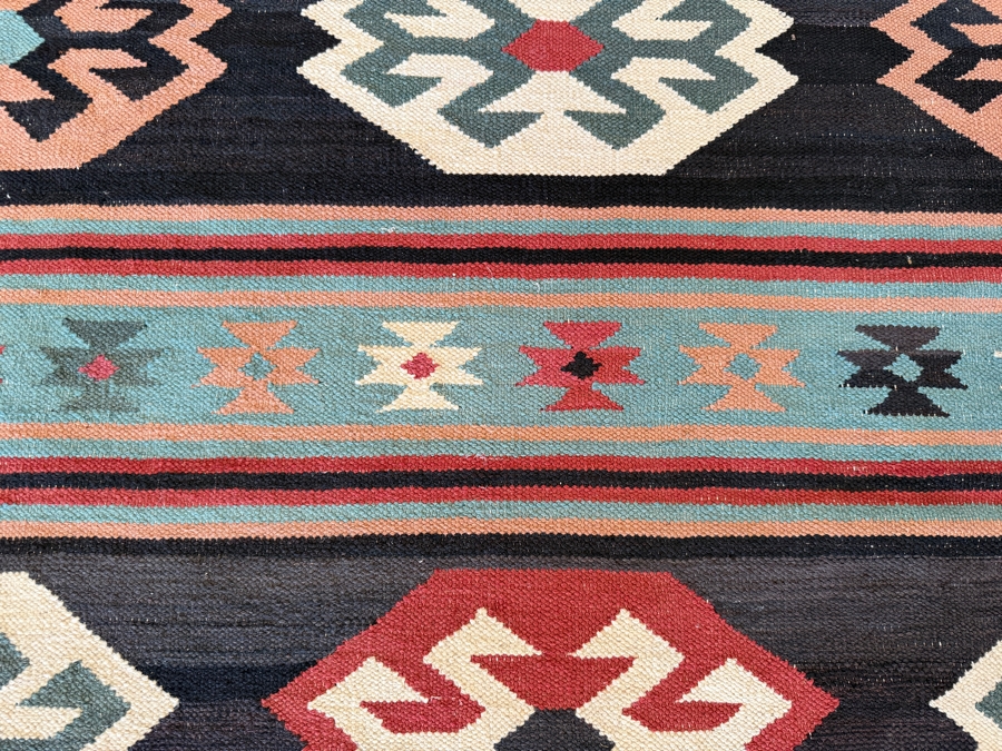 Large Vintage Turkish Kilim Area Rug 73' X 110' [Photo 8]