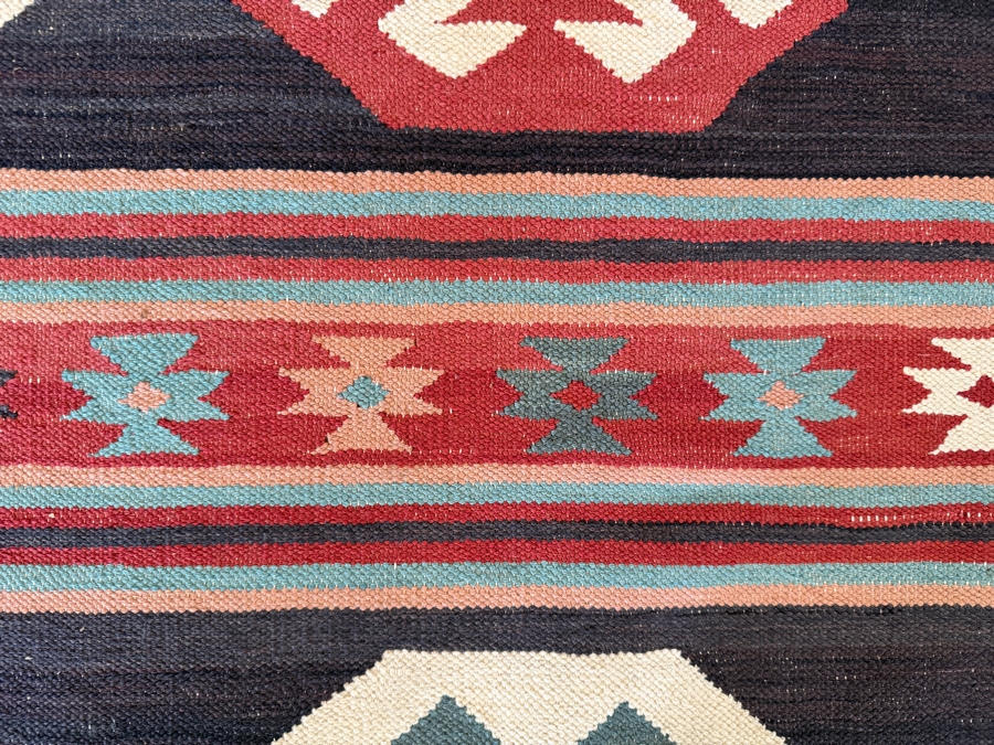 Large Vintage Turkish Kilim Area Rug 73' X 110' [Photo 7]