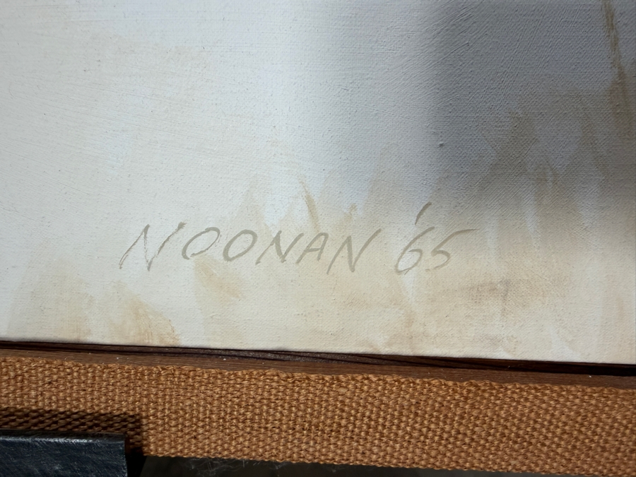 Original Mid-Century Impressionist Aviation Oil Painting On Canvas By Noonan Dated 1965 48' X 41' Framed 51'W X 43'H [Photo 7]