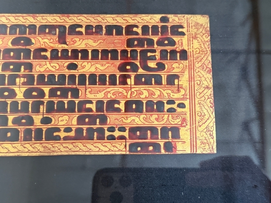 Antique Pair of Burmese Bible Scriptures Panels and Covers Shadowbox Framed 36' X 51' Each [Photo 18]