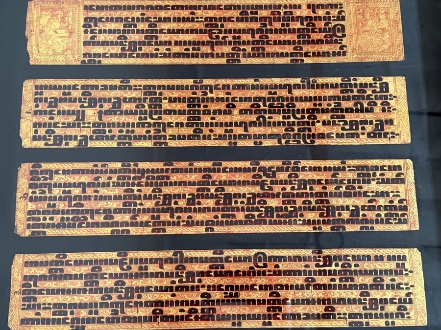 Antique Pair of Burmese Bible Scriptures Panels and Covers Shadowbox Framed 36' X 51' Each [Photo 13]