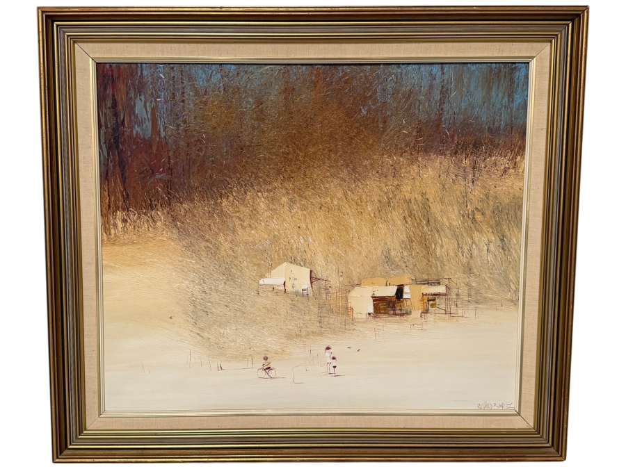Richard Bogusz (B. 1947, Australian) Original Oil Painting on Board 36 X 30 Framed 43.5 X 37.5