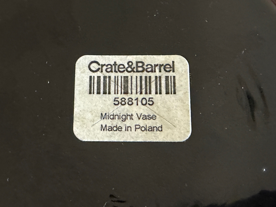 Pair Of Crate & Barrel Midnight Glass Vases 24'H [Photo 3]