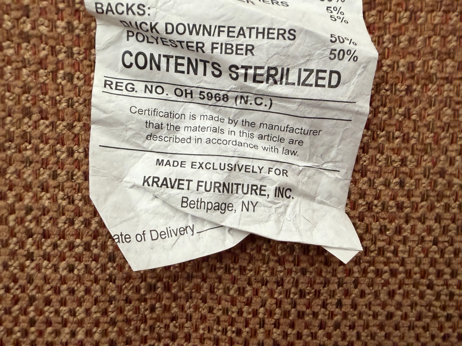 Kravet Furniture Custom Serenade Terracotta Chenille Fabric L-Shaped Sectional Sofa With Rolled Arms (Color Closest to 2nd and 3rd Photos) 95' X 120' X 38' Retailed $6,000 [Photo 4]