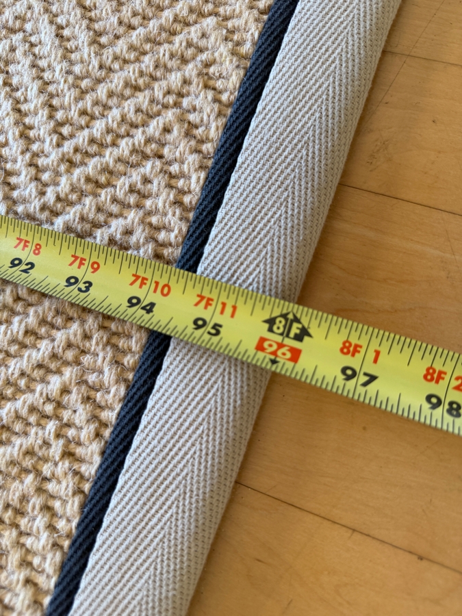 Contemporary Sisal Herringbone Woven Area Rug With Double Edge Binding 96' X 164' (Retailed $2,500) [Photo 6]
