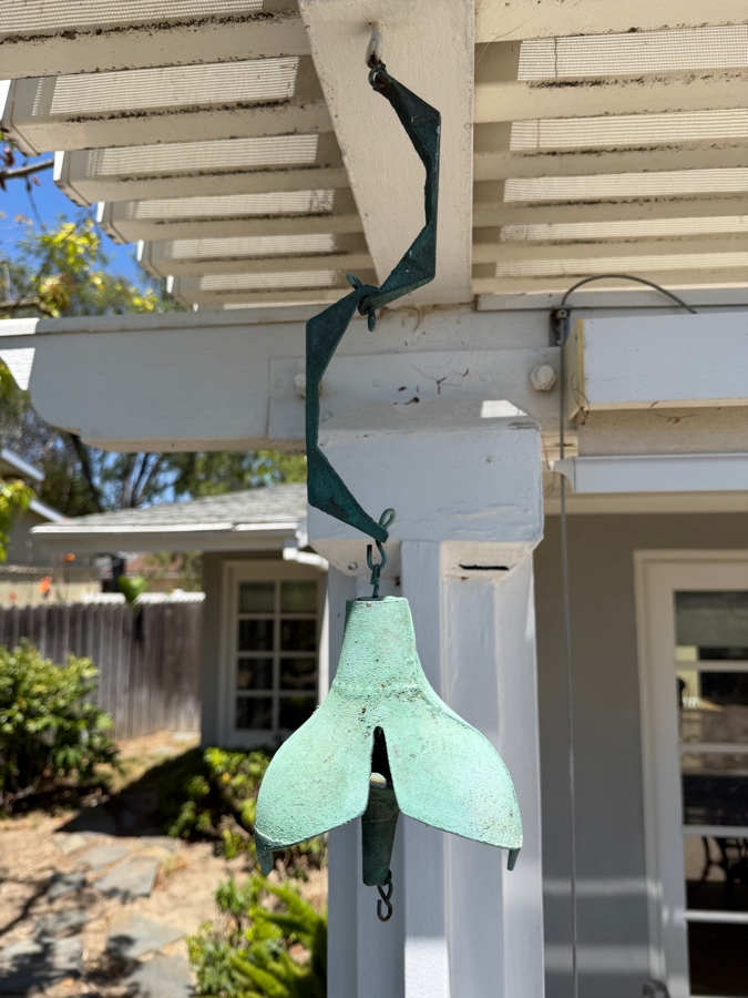 Authentic Paolo Soleri Cosanti Cast Bronze Wind Bell With Stamped Artist Cypher Mark 17'H [Photo 4]