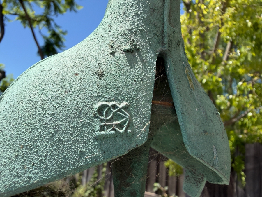 Authentic Paolo Soleri Cosanti Cast Bronze Wind Bell With Stamped Artist Cypher Mark 17'H [Photo 3]