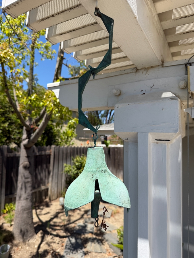 Authentic Paolo Soleri Cosanti Cast Bronze Wind Bell With Stamped Artist Cypher Mark 17'H [Photo 2]