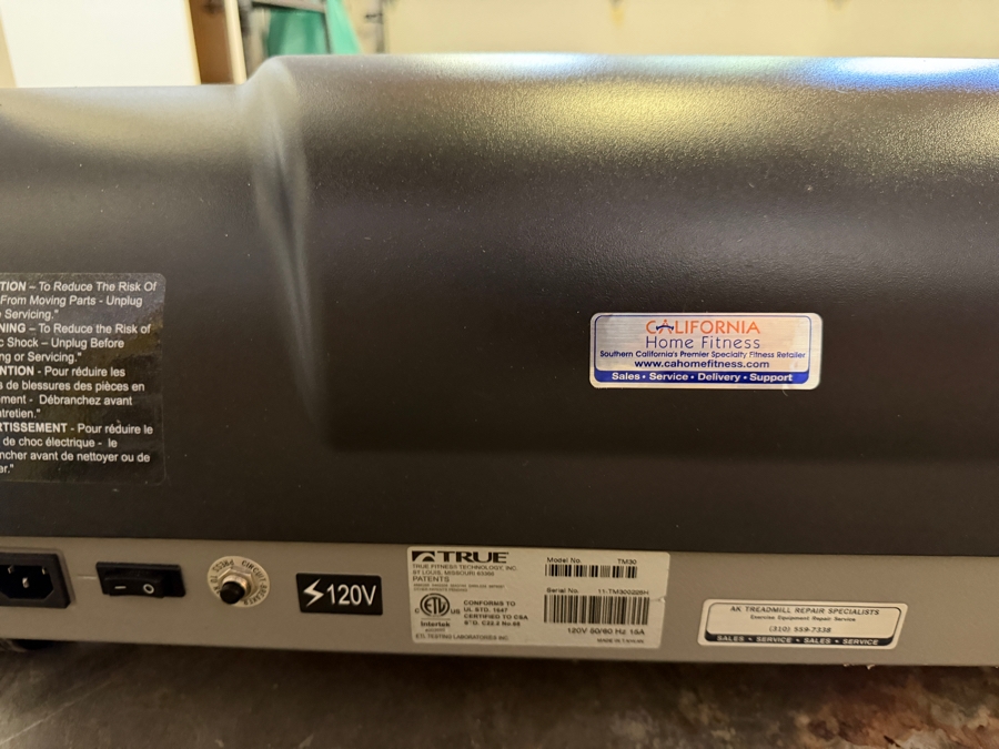 True Fitness Model TM30 Home Treadmill Serial Number 11-TM300225H [Photo 6]