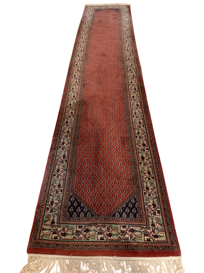 Pande Cameron Of New York Nizam Hand-Woven Pure Wool Runner Rug 2.5' X 12' (Retailed for $1,280)