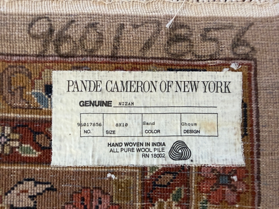 Pande Cameron of New York Genuine Nizam Hand Woven Area Rug Made in India 8' X 10' [Photo 8]